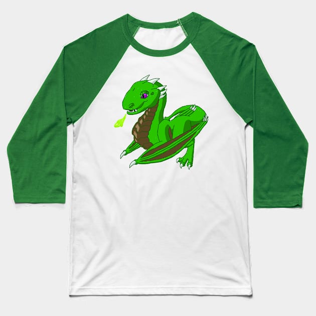 Baby Wyvern - Acid Baseball T-Shirt by PewterKat